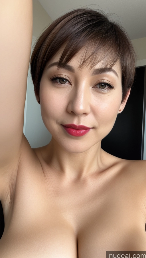 related ai porn images free for Woman One Huge Boobs Beautiful Lipstick Fairer Skin 40s Short Hair Korean Close-up View Detailed