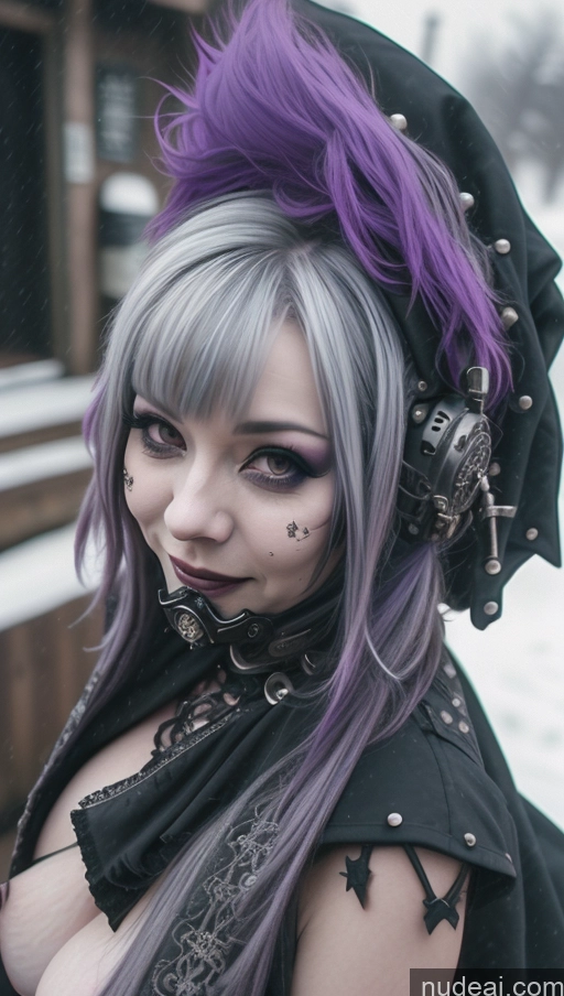 related ai porn images free for Milf Busty Perfect Boobs Laughing Purple Hair Nigerian Snow Close-up View Nude Steampunk Gothic Punk Girl