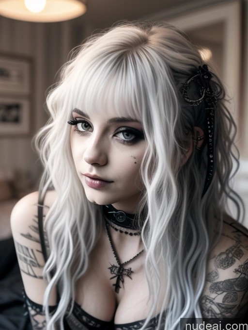 related ai porn images free for Busty Perfect Boobs Close-up View Gothic Punk Girl Model Perfect Body Beautiful 18 White Hair Curly Hair Russian Bedroom Nude Detailed