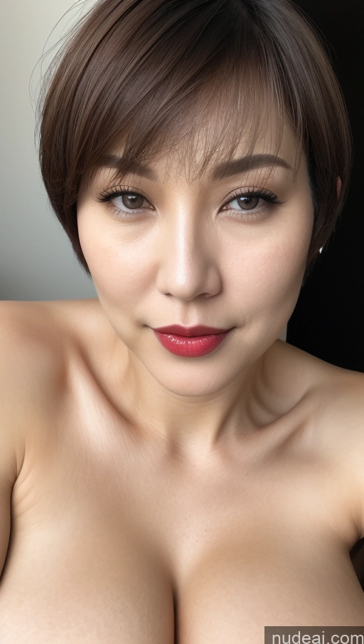 related ai porn images free for Woman One Huge Boobs Beautiful Lipstick Fairer Skin 40s Short Hair Korean Close-up View Detailed