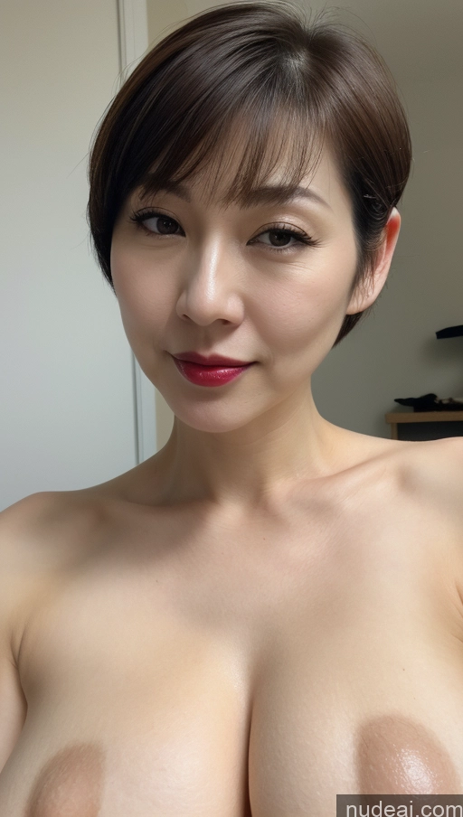 related ai porn images free for One Beautiful Close-up View Detailed Woman Fairer Skin Huge Boobs Lipstick Short Hair Korean 40s