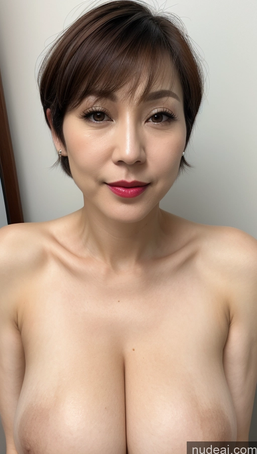 related ai porn images free for Woman One Beautiful Lipstick Fairer Skin Close-up View Detailed Huge Boobs 40s Korean Short Hair