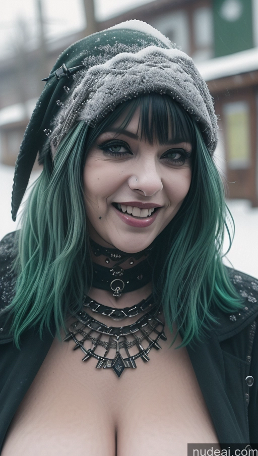 related ai porn images free for Milf Busty Perfect Boobs Chubby Green Hair Ethiopian Snow Close-up View Gothic Punk Girl Laughing