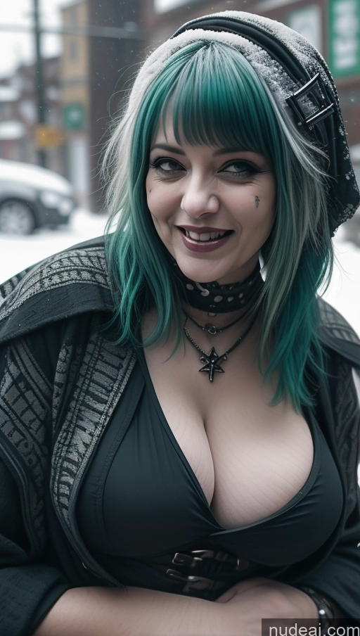 related ai porn images free for Milf Busty Perfect Boobs Chubby Green Hair Ethiopian Snow Close-up View Gothic Punk Girl Laughing