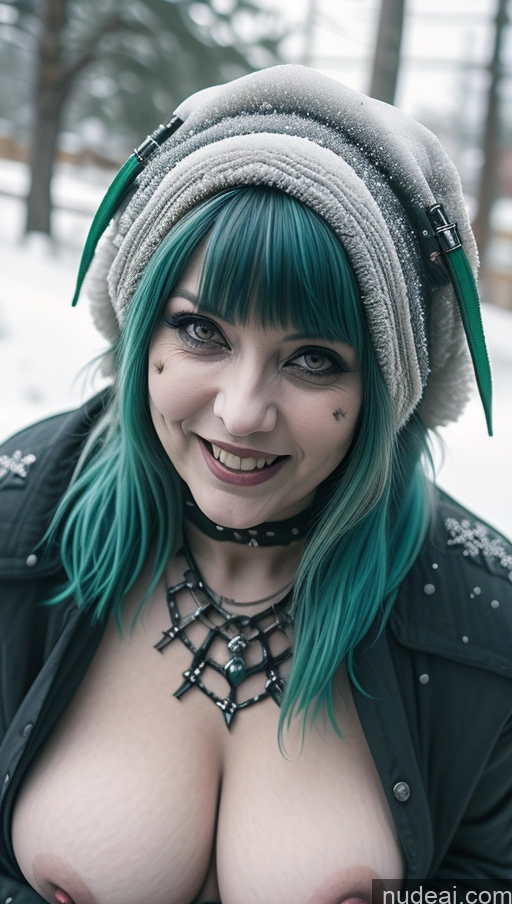 related ai porn images free for Milf Busty Perfect Boobs Chubby Green Hair Ethiopian Snow Close-up View Gothic Punk Girl Laughing