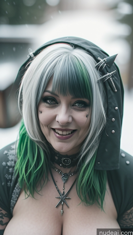 related ai porn images free for Milf Busty Perfect Boobs Chubby Green Hair Ethiopian Snow Close-up View Gothic Punk Girl Laughing