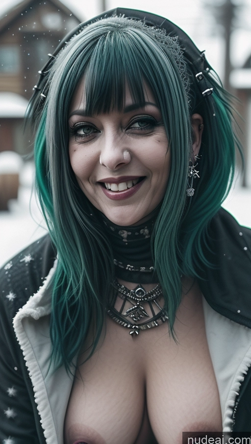 related ai porn images free for Milf Busty Perfect Boobs Chubby Green Hair Ethiopian Snow Close-up View Gothic Punk Girl Laughing