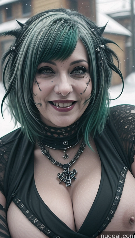 related ai porn images free for Milf Busty Perfect Boobs Chubby Green Hair Ethiopian Snow Close-up View Gothic Punk Girl Laughing