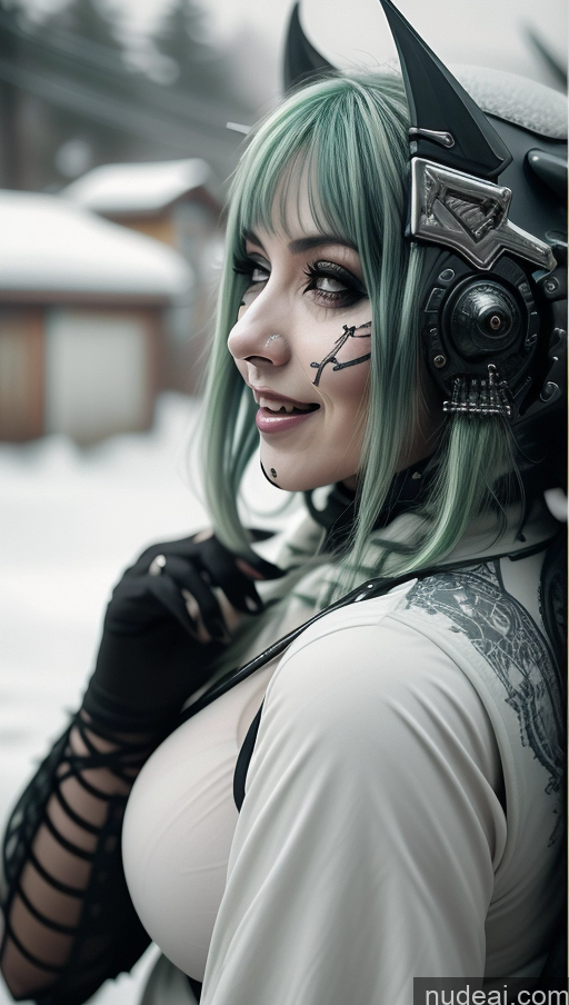 related ai porn images free for Milf Chubby Green Hair Ethiopian Snow Laughing Futuristic Busty Perfect Boobs Close-up View Gothic Punk Girl