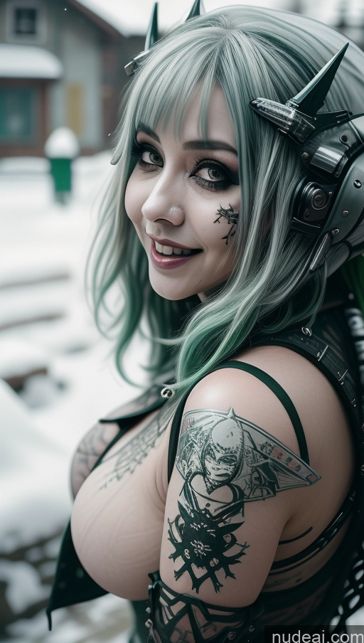 related ai porn images free for Milf Chubby Green Hair Ethiopian Snow Laughing Futuristic Busty Perfect Boobs Close-up View Gothic Punk Girl Cleavage