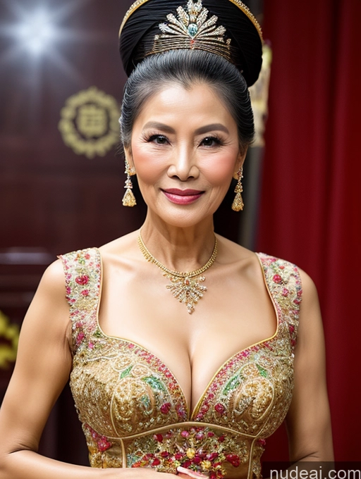 related ai porn images free for Beautiful Hair Bun Vietnamese Miss Universe Model Traditional 70s Cleavage