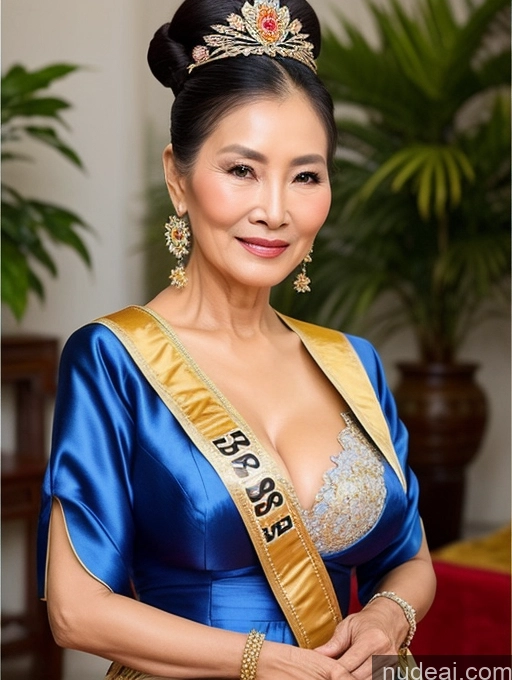 related ai porn images free for Beautiful Hair Bun Vietnamese Miss Universe Model Traditional 70s Cleavage