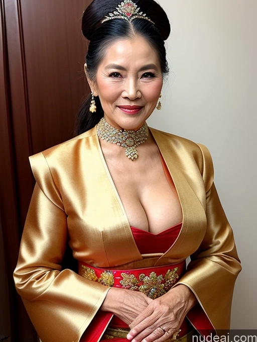 related ai porn images free for Beautiful Hair Bun Vietnamese Miss Universe Model Traditional 70s Cleavage