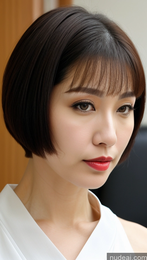 related ai porn images free for Woman One Huge Boobs Beautiful Lipstick Fairer Skin 40s Short Hair Korean Close-up View Detailed Traditional Dress