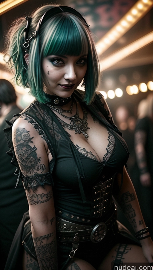 related ai porn images free for Milf Busty Chubby Short Hair Ethiopian Tattoos Perfect Boobs Gothic Punk Girl Club Close-up View Green Hair Steampunk Laughing