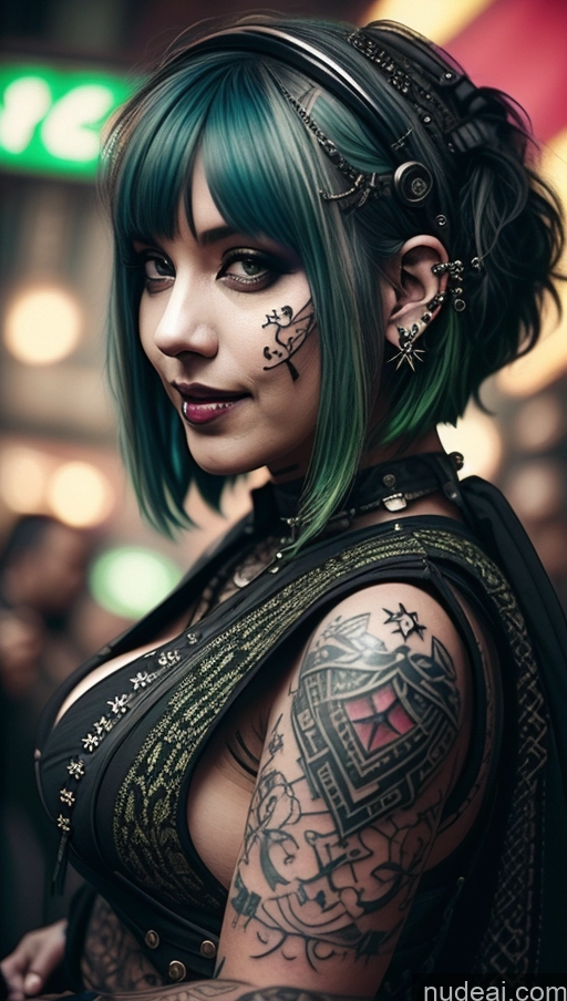 related ai porn images free for Milf Busty Chubby Short Hair Ethiopian Tattoos Perfect Boobs Gothic Punk Girl Club Close-up View Green Hair Steampunk Laughing