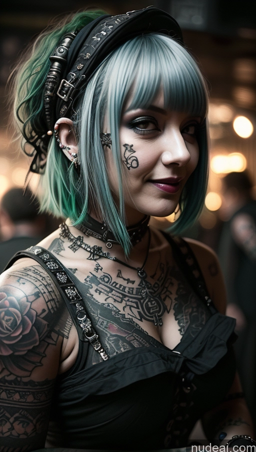 related ai porn images free for Milf Chubby Short Hair Ethiopian Tattoos Gothic Punk Girl Club Close-up View Green Hair Steampunk Laughing Perfect Boobs Busty