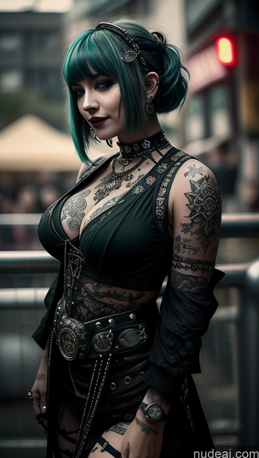 related ai porn images free for Milf Chubby Short Hair Ethiopian Tattoos Gothic Punk Girl Club Close-up View Green Hair Steampunk Laughing Perfect Boobs Busty