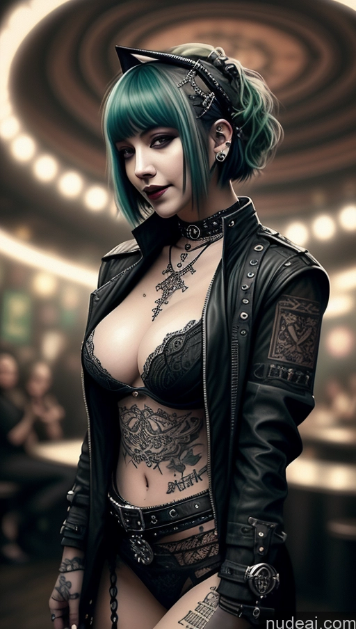 related ai porn images free for Milf Chubby Short Hair Ethiopian Tattoos Gothic Punk Girl Club Green Hair Steampunk Laughing Perfect Boobs Busty Topless Partially Nude Jacket Close-up View