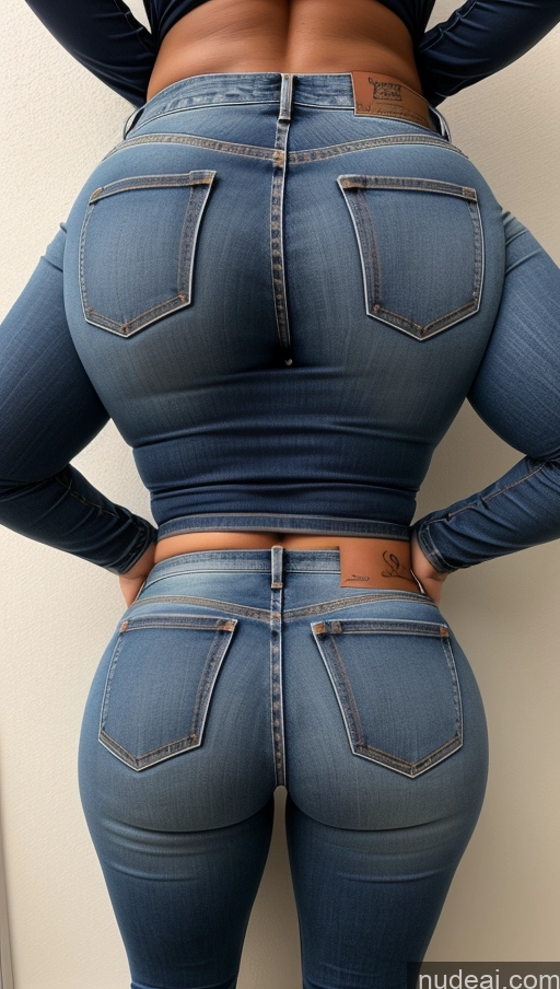 ai nude image of araffe butt - bari woman in jeans showing off her butt pics of Athlete Big Ass Big Hips Back View Jeans