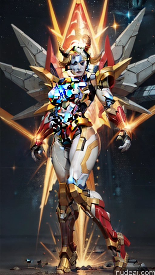 related ai porn images free for Several Bodybuilder Busty Muscular Abs Powering Up Captain Marvel SuperMecha: A-Mecha Musume A素体机娘 Has Wings Space