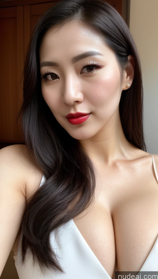 related ai porn images free for Woman One Huge Boobs Beautiful Lipstick Fairer Skin 30s Black Hair Slicked Korean Close-up View Detailed Dress Traditional