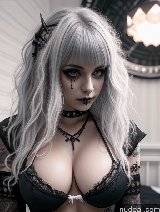 related ai porn images free for Busty Perfect Boobs Close-up View Gothic Punk Girl Model Perfect Body Beautiful 18 White Hair Curly Hair Russian Bedroom Bikini