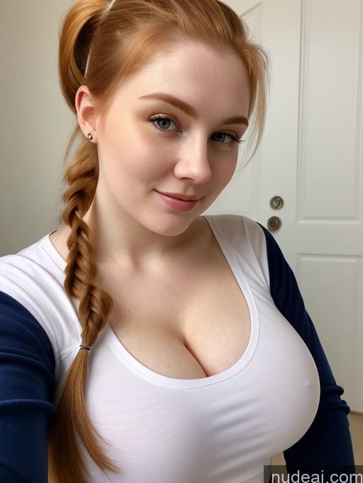 related ai porn images free for Busty Perfect Boobs Beautiful Fairer Skin Thick 18 Ginger Russian Close-up View Shirt Ponytail