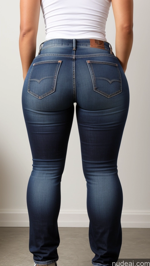 ai nude image of araffe butt of a woman in jeans standing on a scale pics of Athlete Big Ass Big Hips Jeans Back View