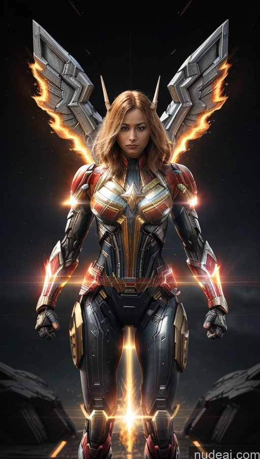 related ai porn images free for Busty Muscular Abs Several Captain Marvel Powering Up Cyborg Has Wings Dynamic View Heat Vision Science Fiction Style Battlefield SSS: A-Mecha Musume A素体机娘