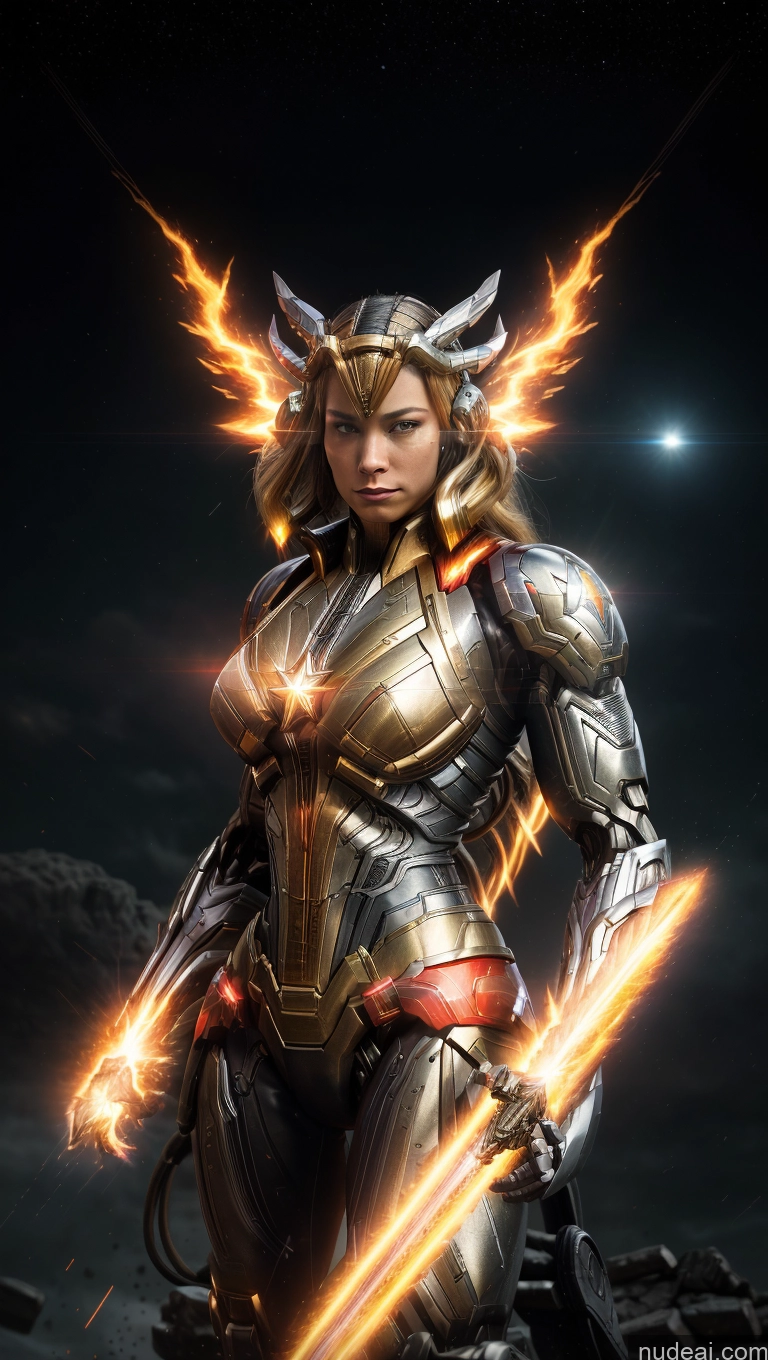 related ai porn images free for Busty Muscular Abs Several Captain Marvel Powering Up Cyborg Has Wings Dynamic View Heat Vision Science Fiction Style Battlefield SSS: A-Mecha Musume A素体机娘