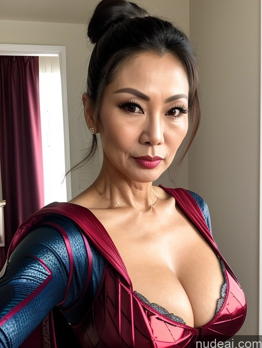 related ai porn images free for Milf Beautiful Hair Bun 60s Asian Pouting Lips Sexy Face Superhero Cleavage Skinny