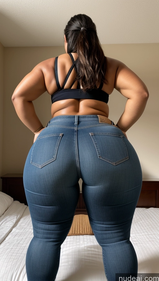 ai nude image of araffe butt - bari woman in jeans showing off her butt pics of Athlete Big Ass Big Hips Bedroom Jeans