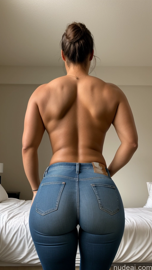 ai nude image of araffe butt - bari woman in jeans showing off her butt pics of Athlete Big Ass Big Hips Bedroom Jeans