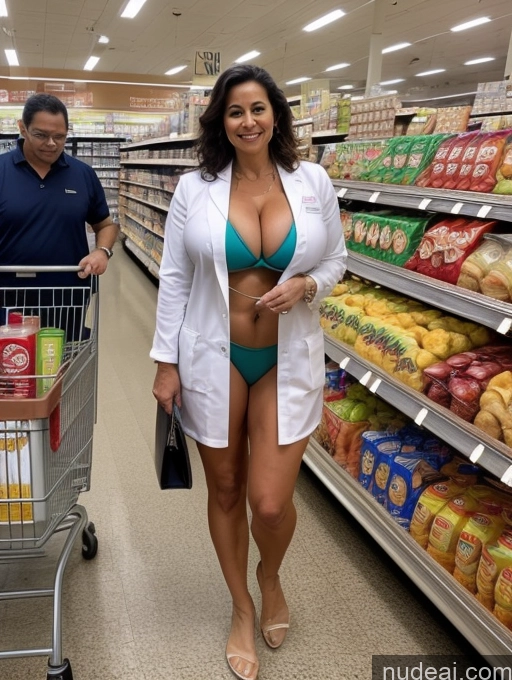 related ai porn images free for Milf One Huge Boobs Busty Tanned Skin 50s Grocery Front View Microkini Thong Professor Lab Coat Latina