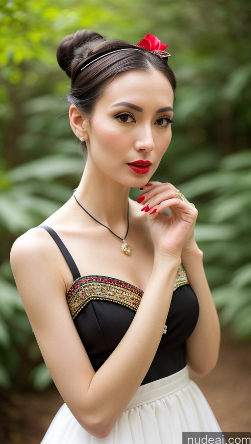 related ai porn images free for Lipstick Skinny Short Fairer Skin Shocked Black Hair Hair Bun Thai Bows Dress Gloves Traditional Pearl Jewelry Small Tits Long Legs Tall