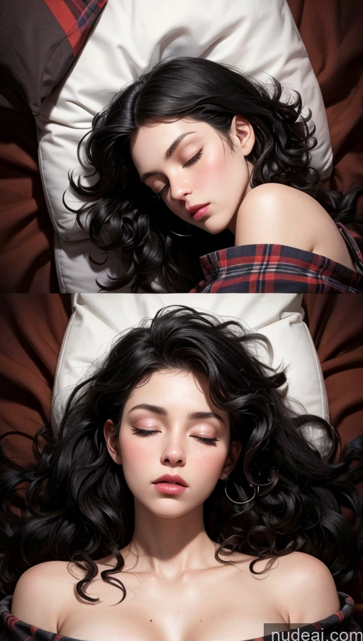 Model One Dusseldorf Busty Lumberjack Sleeping Black Hair Curly Hair Of Love