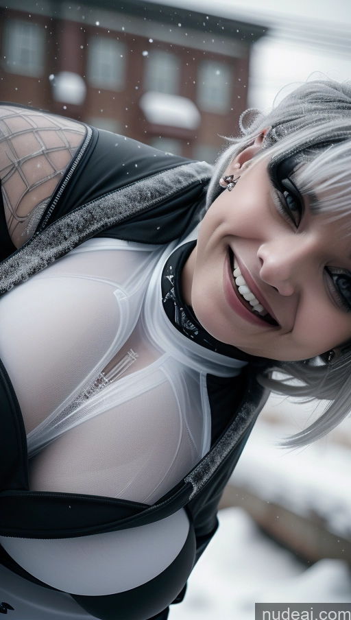 ai nude image of blond haired woman with black and white hair and a black top pics of Athlete Huge Boobs Snow Angel Laughing Small Tits Gothic Punk Girl Ethiopian Close-up View Perfect Boobs Transparent