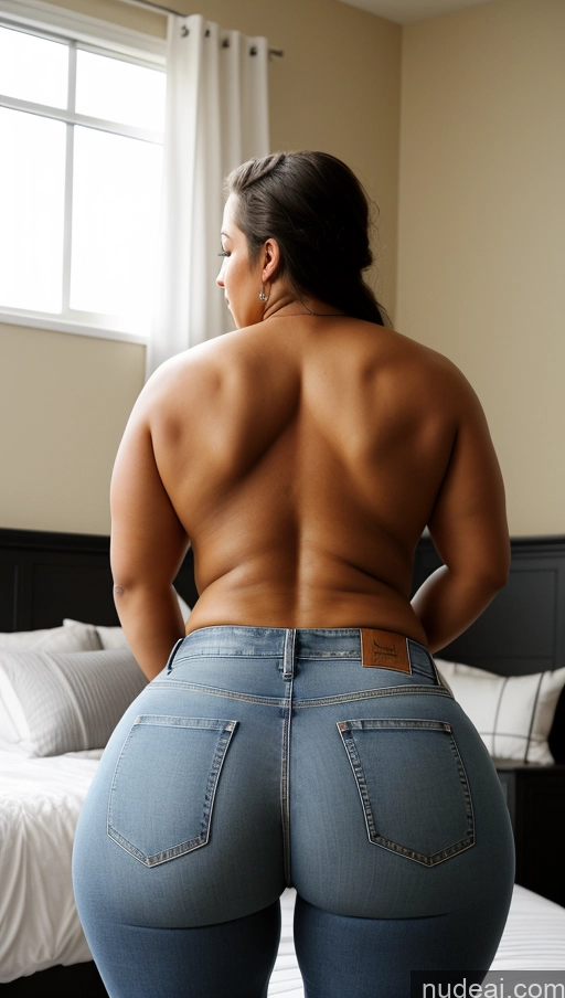 ai nude image of araffe butt - bari woman in jeans showing off her big butt pics of Athlete Big Ass Big Hips Jeans Bedroom