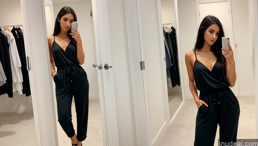 related ai porn images free for Sorority One Small Tits Small Ass Skinny Long Legs 18 Slicked Changing Room Front View Tall Seductive Black Hair White Mirror Selfie Jumpsuit