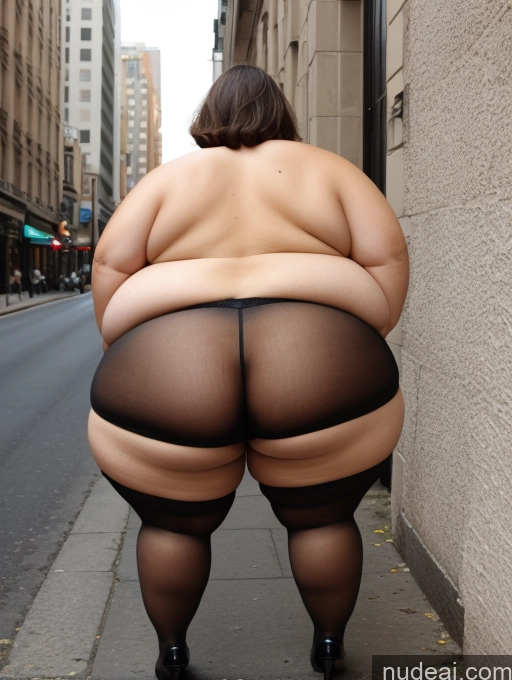 ai nude image of araffe woman in black stockings and high heels walking down the street pics of Big Ass Fat Big Hips Short Pubic Hair Short Hair 60s Brunette White High Heels Wife Or Girlfriend Obese Happy Sexy Face Pantyhose No Panties Under Pantyhose Full Frontal Street