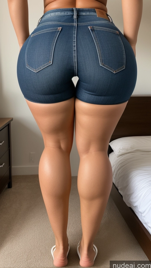 ai nude image of araffe butt of a woman in jeans showing off her butt pics of Athlete Big Ass Big Hips Back View Jeans Bedroom