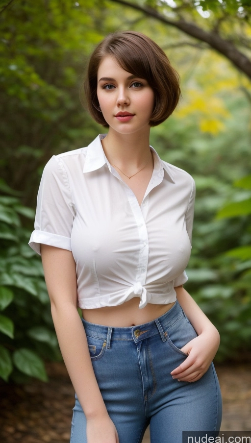 related ai porn images free for Busty Perfect Boobs Thick Big Hips Fairer Skin Beautiful 18 Brunette Short Hair Russian Shirt Jeans