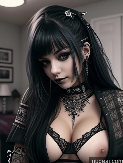 related ai porn images free for Busty Perfect Boobs Close-up View Gothic Punk Girl Model Perfect Body Beautiful 18 Black Hair Long Hair Russian Bedroom One Bikini