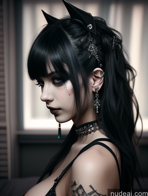 related ai porn images free for Busty Perfect Boobs Close-up View Gothic Punk Girl Model Perfect Body Beautiful 18 Black Hair Long Hair Russian Bedroom One Casual Detailed 3d