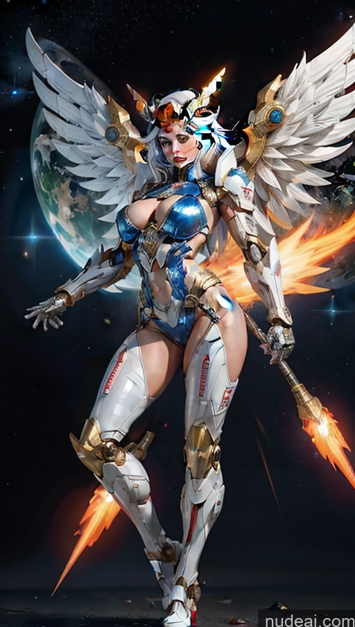 related ai porn images free for Bodybuilder Several Busty Persian Superhero Regal Powering Up Has Wings Science Fiction Style Space Dynamic View Heat Vision SSS: A-Mecha Musume A素体机娘