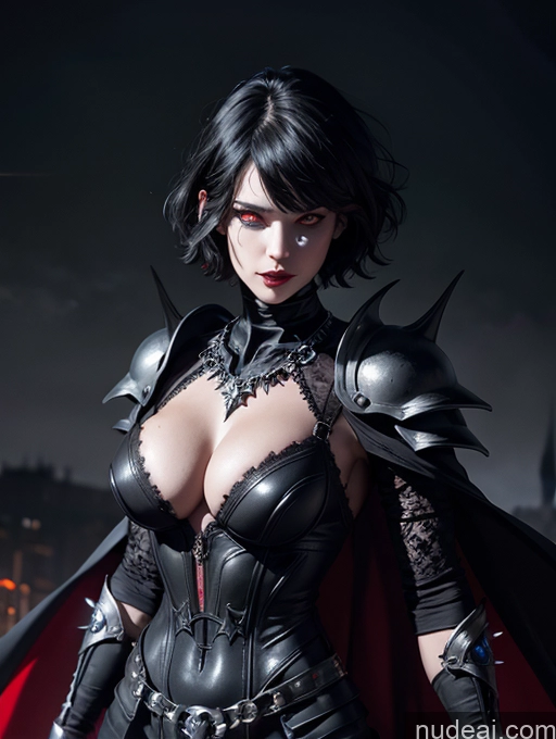 ai nude image of arafed woman in a black leather outfit with a red cape pics of Death Knight Batwoman Short Hair Black Hair Fantasy Style Jeff Easley Medieval Fantasy Armor Dark Lighting Knight Goth Devil Dominatrix Ninja