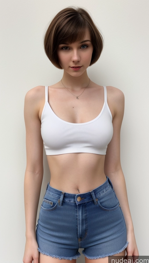 related ai porn images free for Small Tits Beautiful Skinny Short Hair Fairer Skin 18 Brunette Russian Jeans Detailed One Crop Top