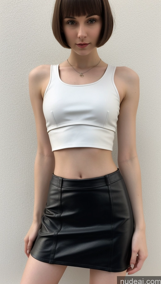 related ai porn images free for Small Tits Beautiful Skinny Short Hair Fairer Skin 18 Brunette Russian Detailed One Mini Skirt Leather Crop Top