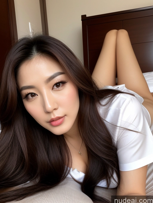 related ai porn images free for Perfect Boobs Beautiful 20s Seductive Brunette Long Hair Korean On Back Secretary Shirt Suit